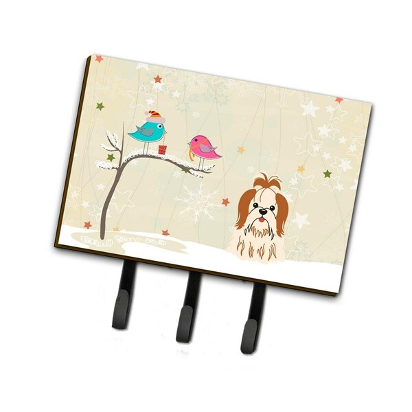 Jensendistributionservices Christmas Presents Between Friends Shih Tzu Red & White Leash or Key Holder MI1705019 - main